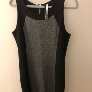 Kenzie tank top dress barely worn. Black with grey metallic in front and back.